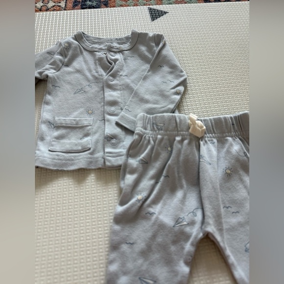 Carters|Baby boy neutral two piece matching set,Pastel nautical novelty print•3M - Picture 3 of 5